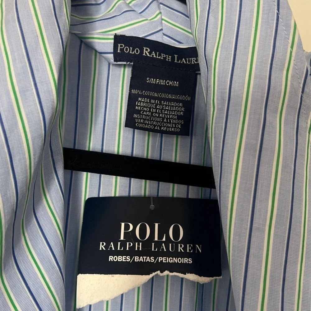 Polo Ralph Lauren Sz S 100% Cotton Robe (missing tie) - New with Tags